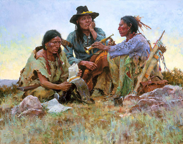 "Found on the Field of Battle" Howard Terpning Masterwork Giclee Canvas